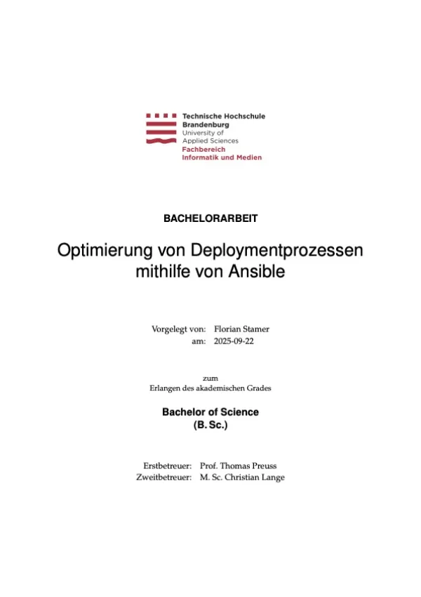 B.Sc. Thesis: Deployment Optimization